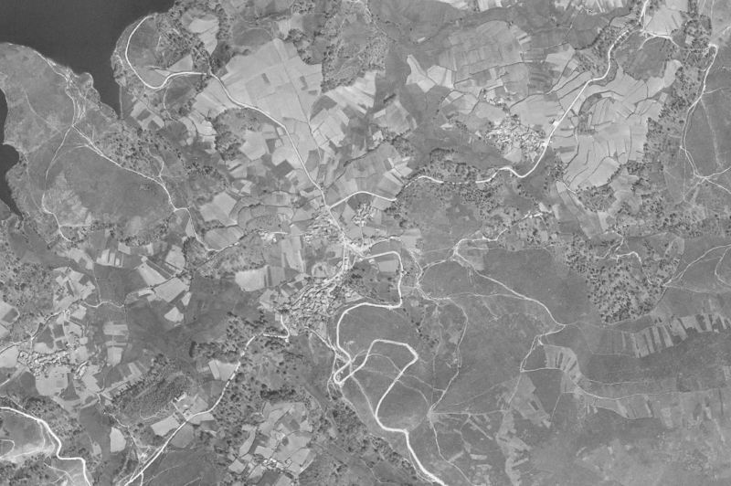 Ortofoto de 1956-1957 del núcleo de Muíños