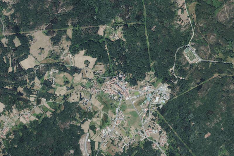 Ortofoto actual del núcleo de Nogueira de Ramuín