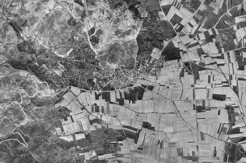 Ortofoto de 1956-1957 del núcleo de Oímbra