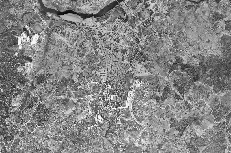 Ortofoto de 1956-1957 del núcleo de Ourense