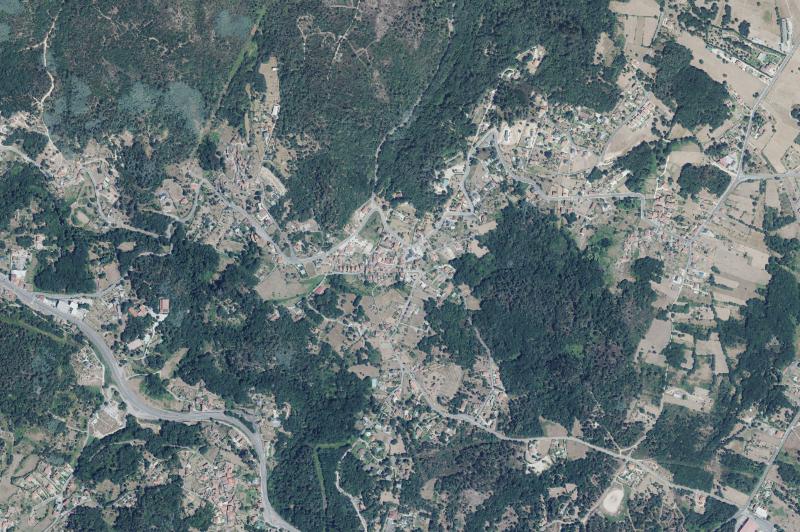Ortofoto actual del núcleo de O Pereiro de Aguiar