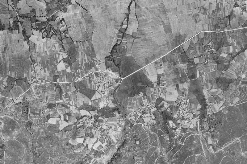 Ortofoto de 1956-1957 del núcleo de Porqueira