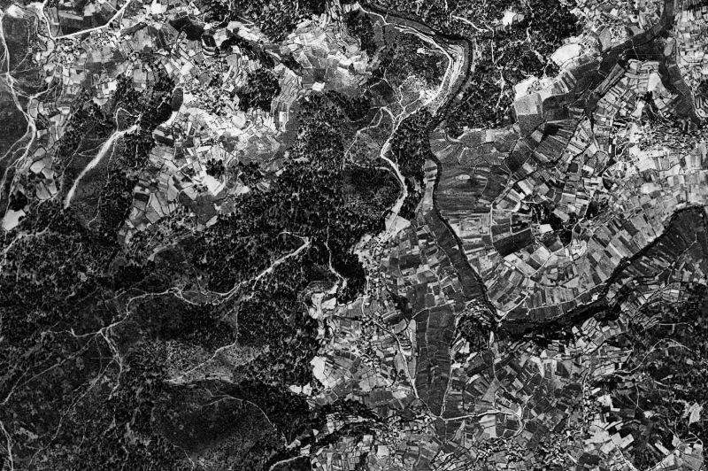 Ortofoto de 1956-1957 del núcleo de Pontedeva