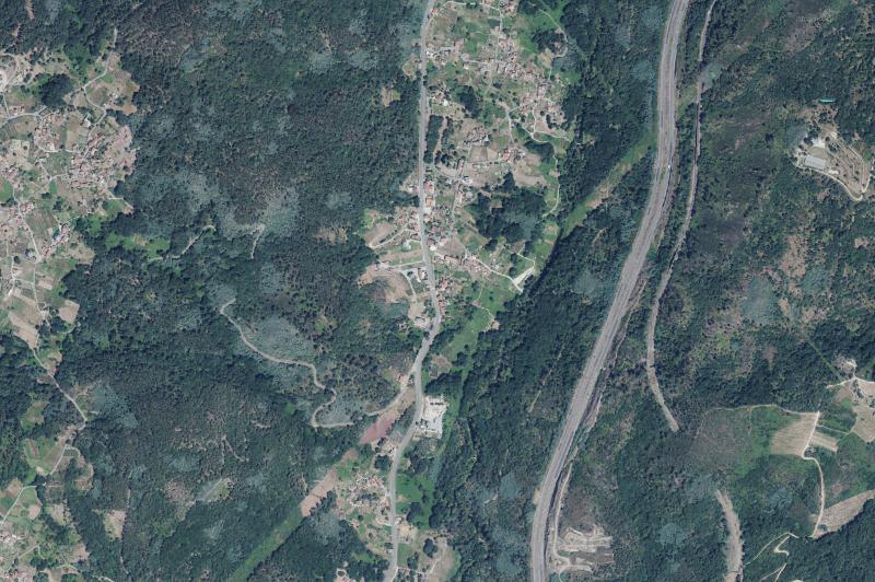 Ortofoto actual del núcleo de Punxín
