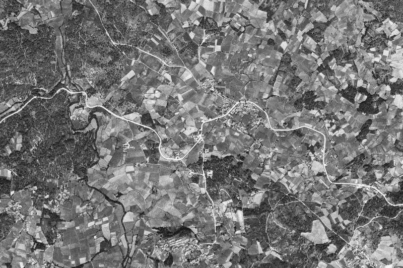 Ortofoto de 1956-1957 del núcleo de Ramirás