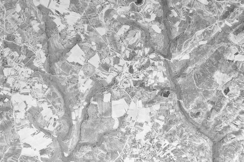 Ortofoto de 1956-1957 del núcleo de Riós