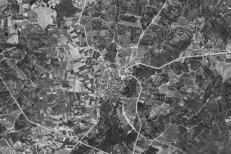 Ortofoto de 1956-1957 del núcleo de San Cristovo de Cea