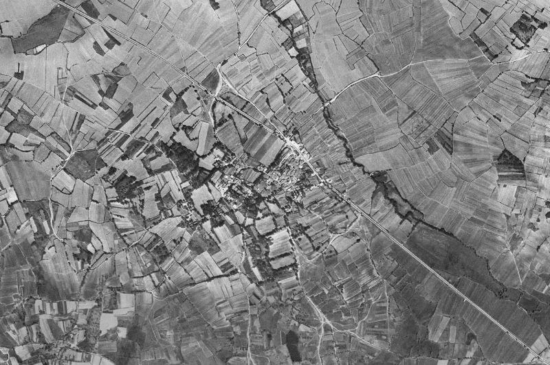Ortofoto de 1956-1957 del núcleo de Trasmiras