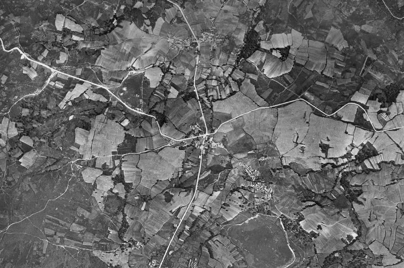 Ortofoto de 1956-1957 del núcleo de Verea