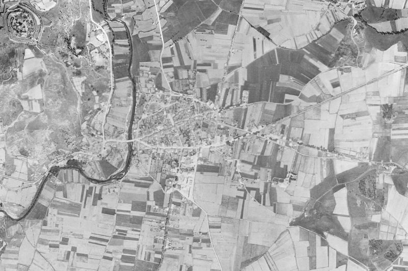 Ortofoto de 1956-1957 del núcleo de Verín