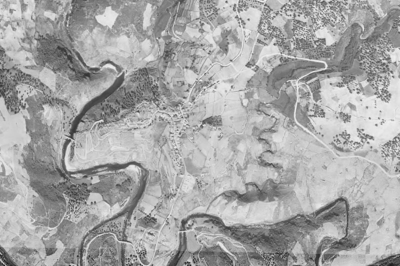Ortofoto de 1956-1957 del núcleo de Viana do Bolo