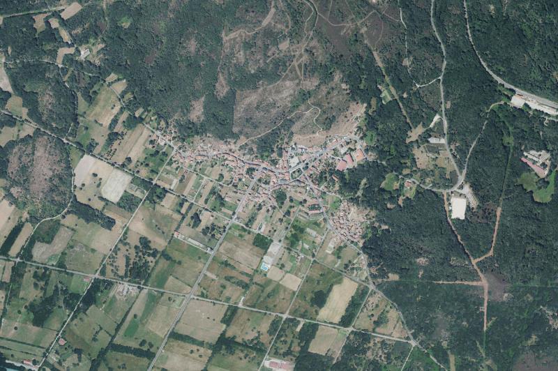 Ortofoto actual del núcleo de Vilar de Barrio