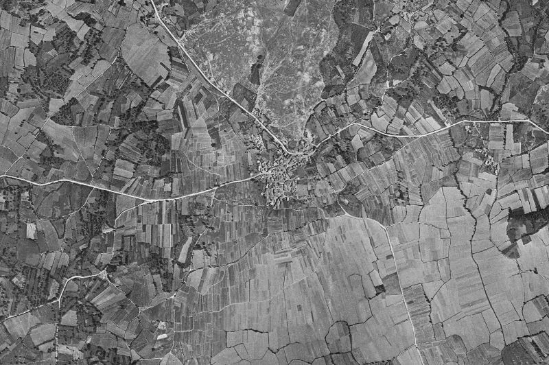 Ortofoto de 1956-1957 del núcleo de Vilar de Santos