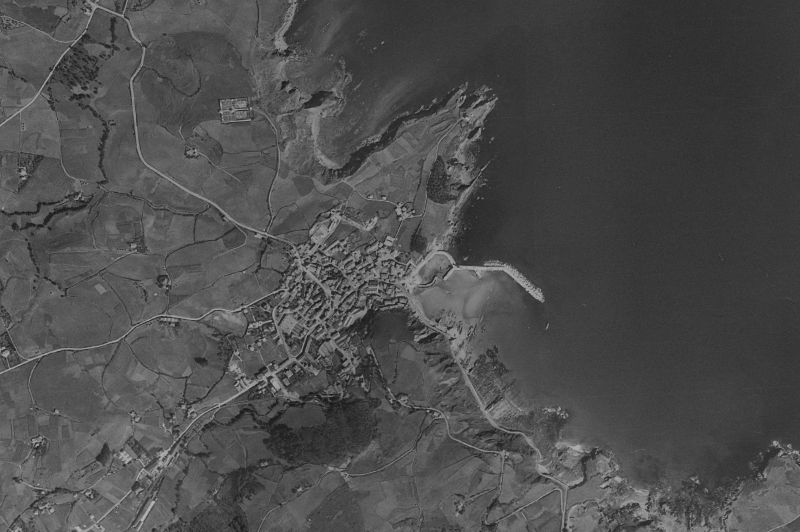 Ortofoto de 1956-1957 del núcleo de Carreño