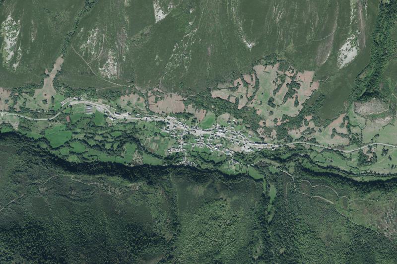 Ortofoto actual del núcleo de Degaña