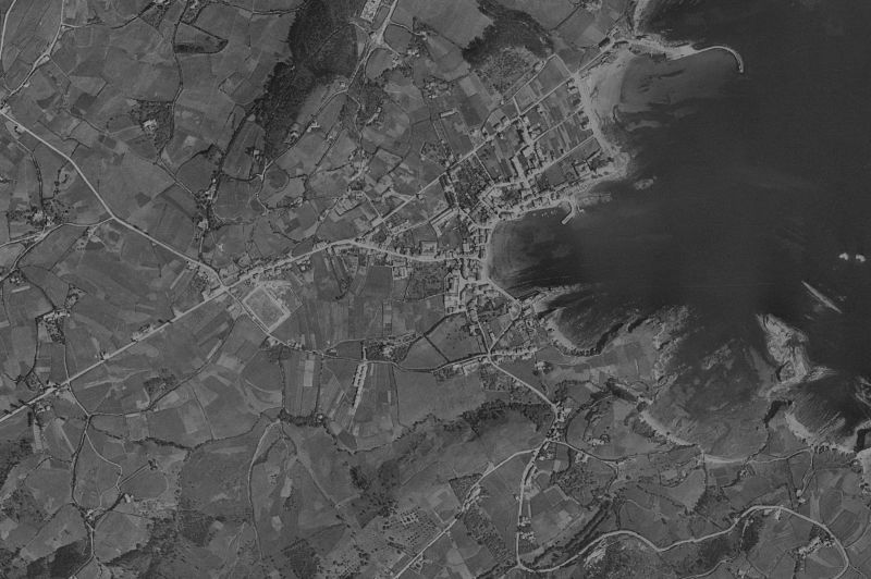 Ortofoto de 1956-1957 del núcleo de Gozón