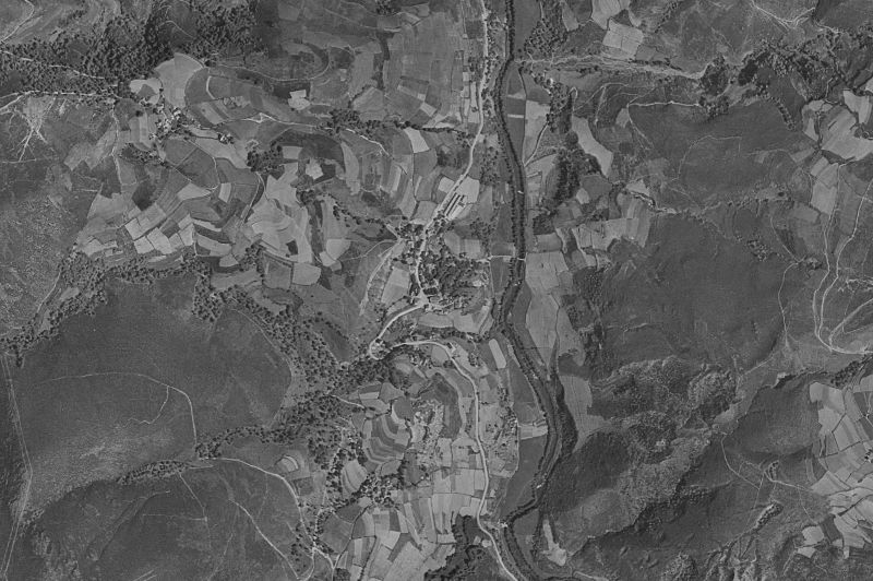 Ortofoto de 1956-1957 del núcleo de Ibias
