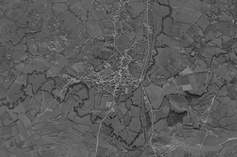 Ortofoto de 1956-1957 del núcleo de Noreña