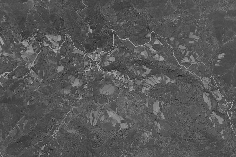 Ortofoto de 1956-1957 del núcleo de Peñamellera Alta