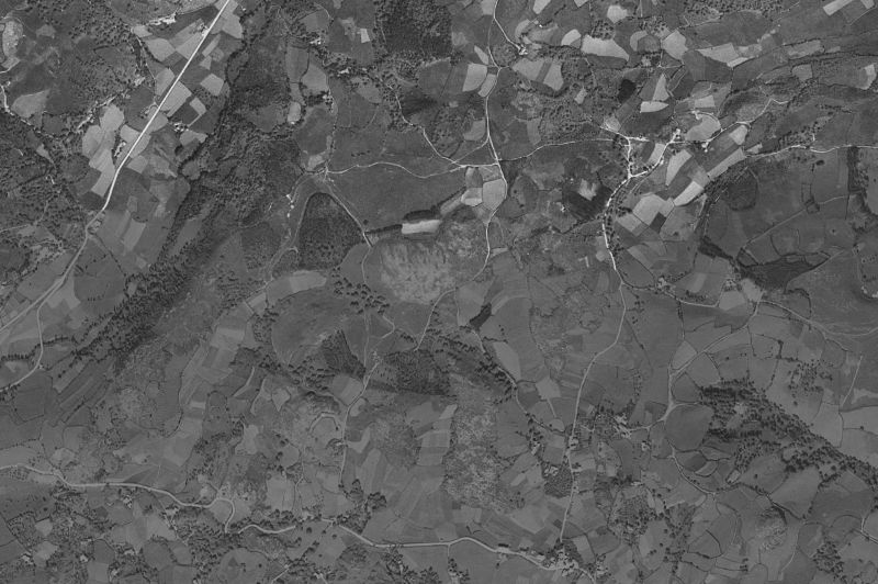 Ortofoto de 1956-1957 del núcleo de Las Regueras