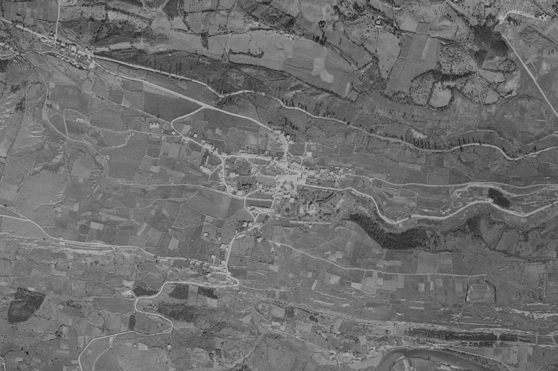 Ortofoto de 1956-1957 del núcleo de Ribadedeva