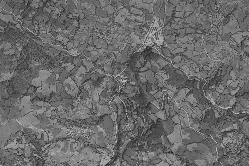 Ortofoto de 1956-1957 del núcleo de Riosa