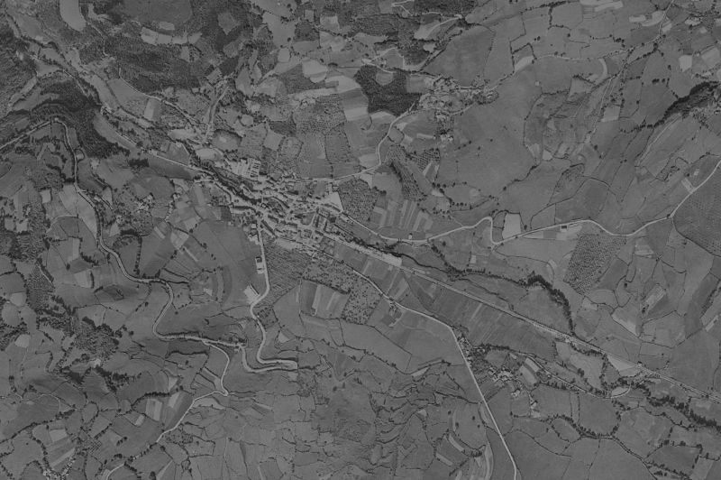 Ortofoto de 1956-1957 del núcleo de Salas