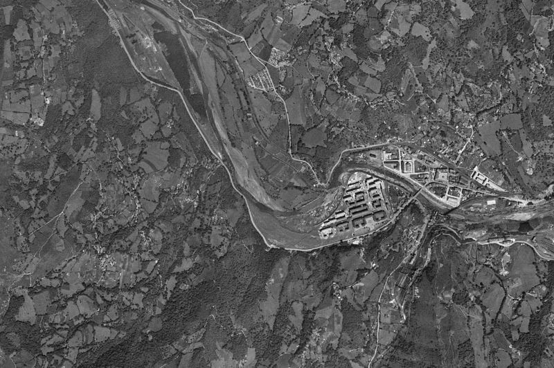 Ortofoto de 1956-1957 del núcleo de San Martín del Rey Aurelio