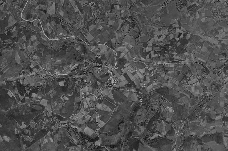 Ortofoto de 1956-1957 del núcleo de San Martín de Oscos