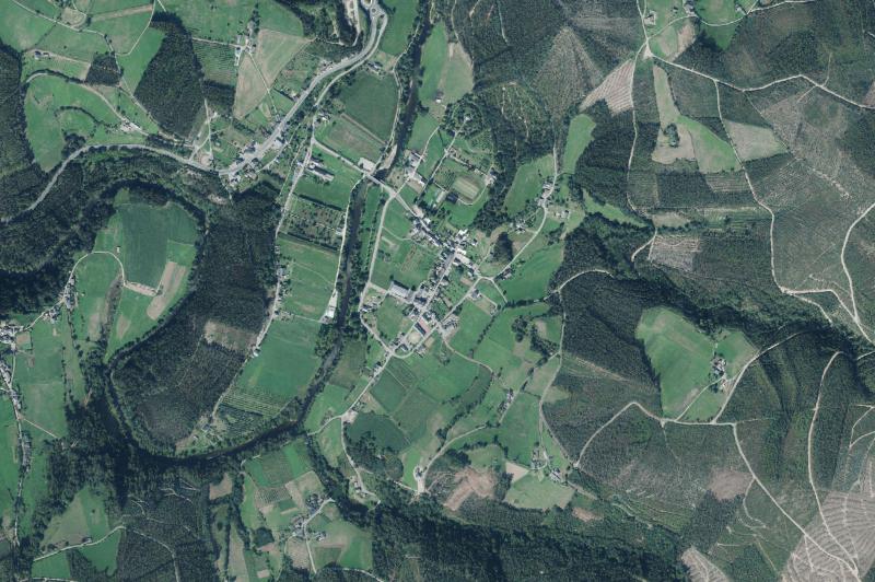 Ortofoto actual del núcleo de San Tirso de Abres