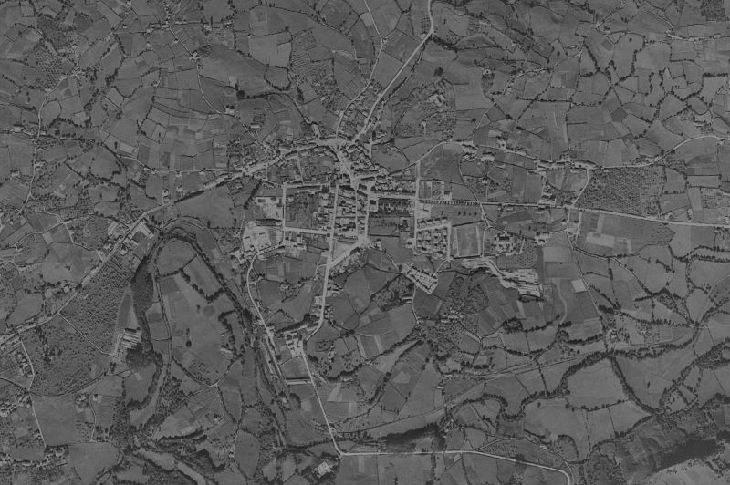 Ortofoto de 1956-1957 del núcleo de Siero