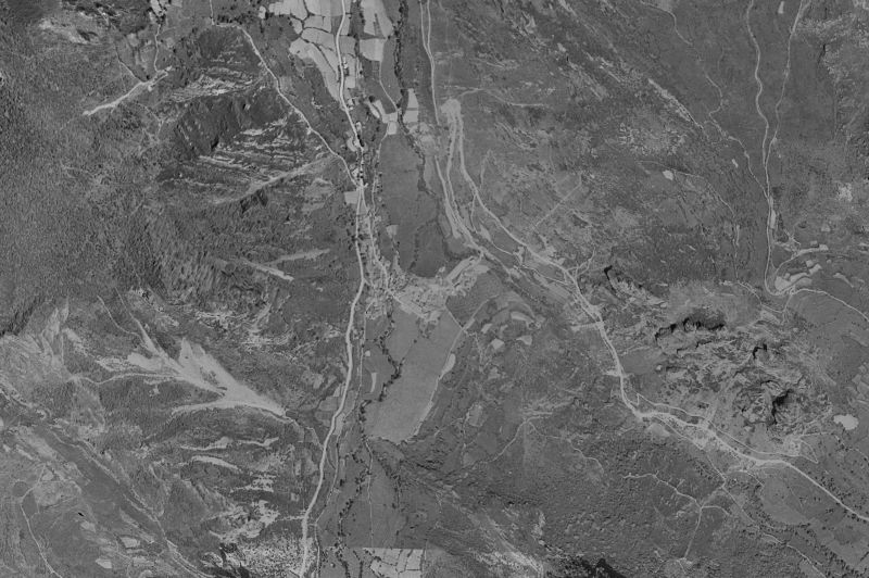 Ortofoto de 1956-1957 del núcleo de Somiedo