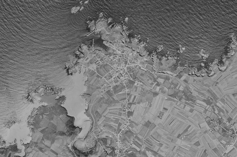 Ortofoto de 1956-1957 del núcleo de Tapia de Casariego