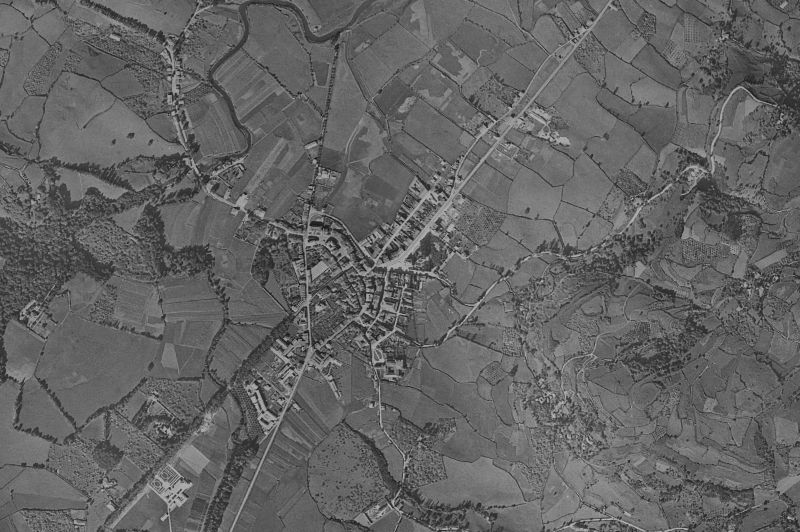Ortofoto de 1956-1957 del núcleo de Villaviciosa