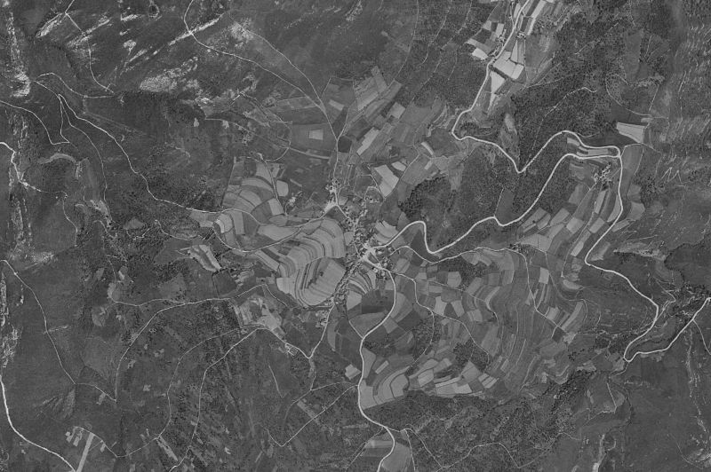 Ortofoto de 1956-1957 del núcleo de Villayón