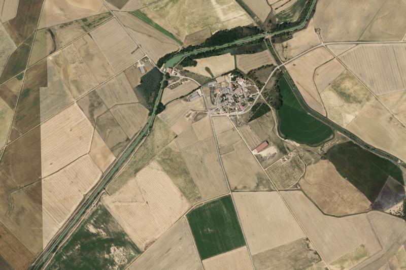 Ortofoto actual del núcleo de Abarca de Campos