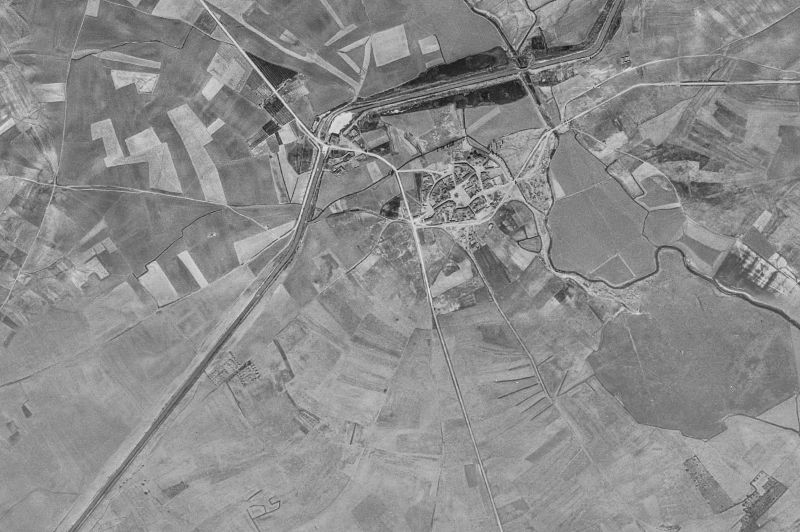 Ortofoto de 1956-1957 del núcleo de Abarca de Campos