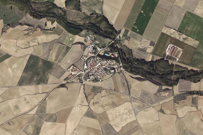 Ortofoto actual del núcleo de Abia de las Torres