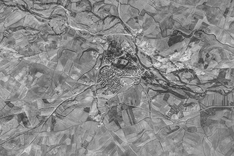 Ortofoto de 1956-1957 del núcleo de Abia de las Torres
