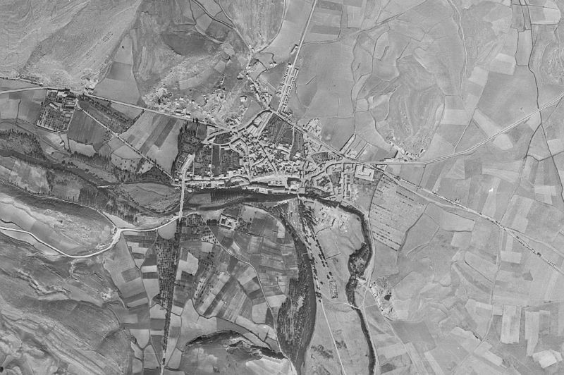 Ortofoto de 1956-1957 del núcleo de Aguilar de Campoo