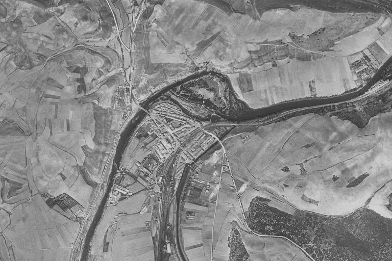 Ortofoto de 1956-1957 del núcleo de Alar del Rey