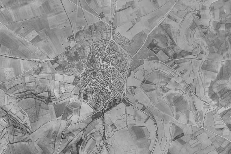 Ortofoto de 1956-1957 del núcleo de Ampudia