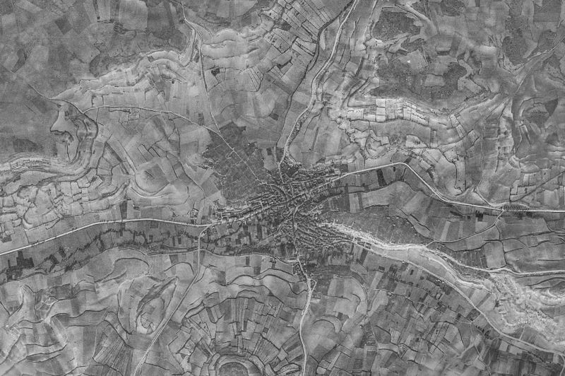 Ortofoto de 1956-1957 del núcleo de Antigüedad