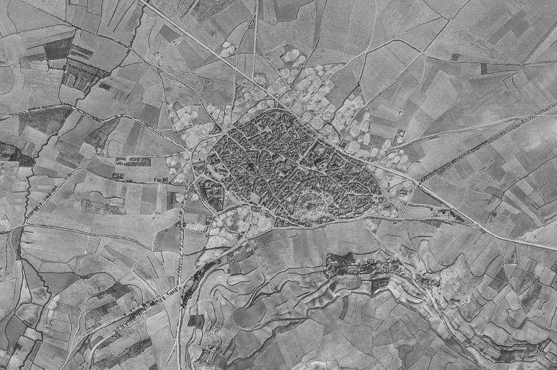 Ortofoto de 1956-1957 del núcleo de Astudillo