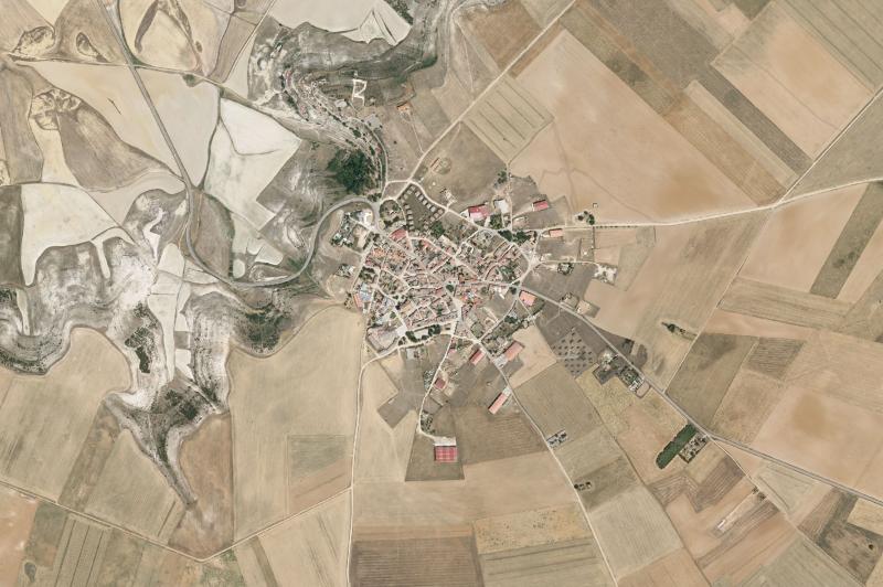 Ortofoto actual del núcleo de Autilla del Pino