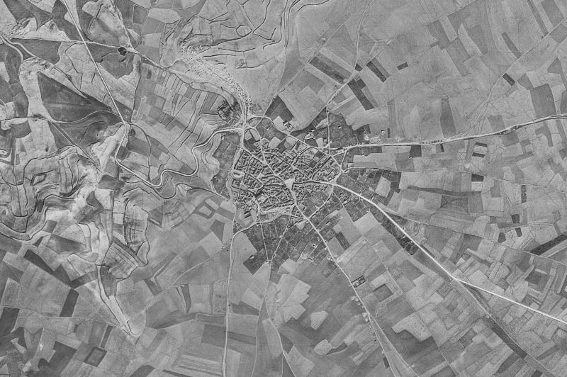 Ortofoto de 1956-1957 del núcleo de Autilla del Pino