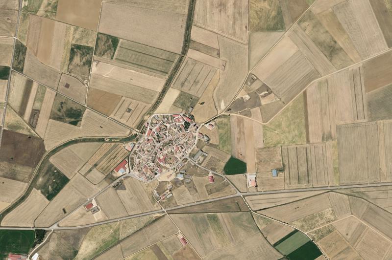 Ortofoto actual del núcleo de Autillo de Campos
