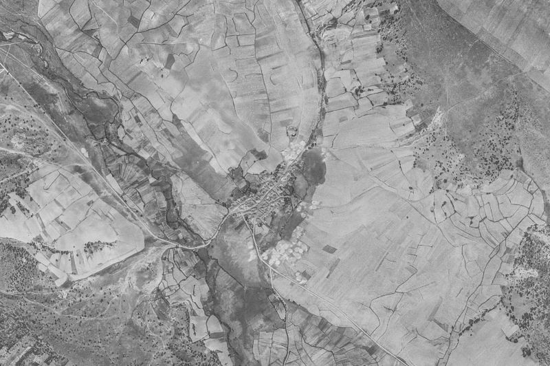 Ortofoto de 1956-1957 del núcleo de Ayuela