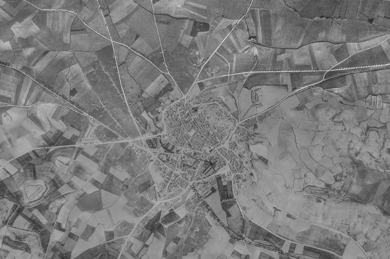 Ortofoto de 1956-1957 del núcleo de Baltanás