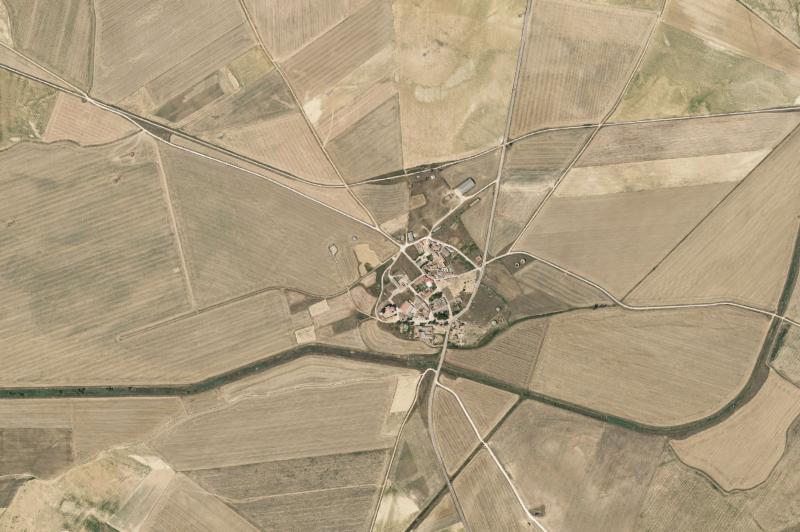 Ortofoto actual del núcleo de Baquerín de Campos